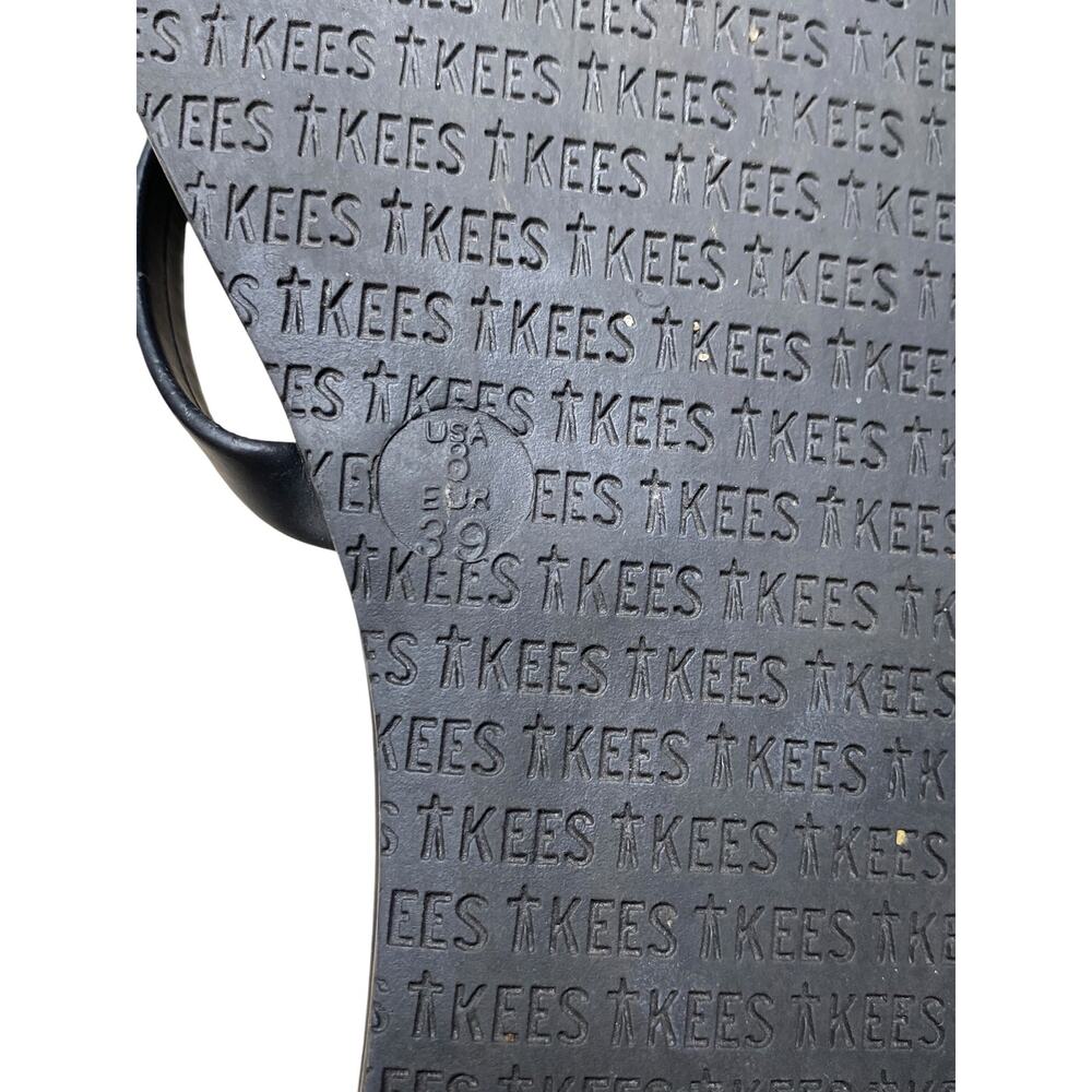 Tkees Gemma Leather Sandals US 8 Black Two Strap Slides Minimalist Neutral - Picture 9 of 14